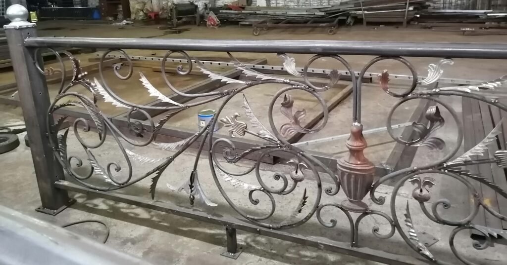 Railing before galvanizing